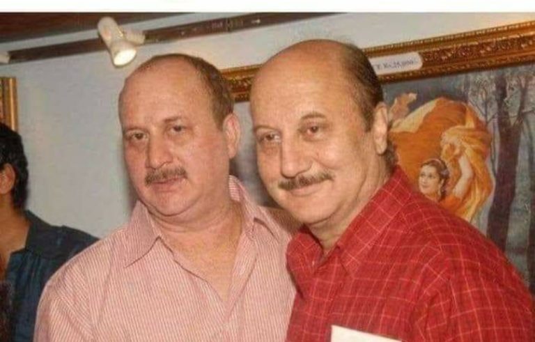 Anupam Kher and his brother meme template