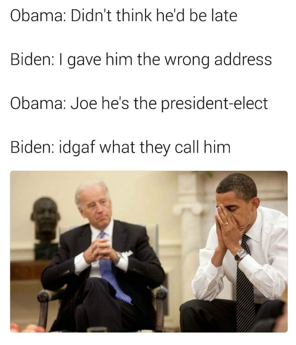 Biden and Obama presendential memes