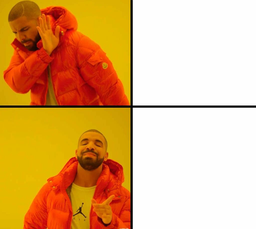 Drake not this but this meme template