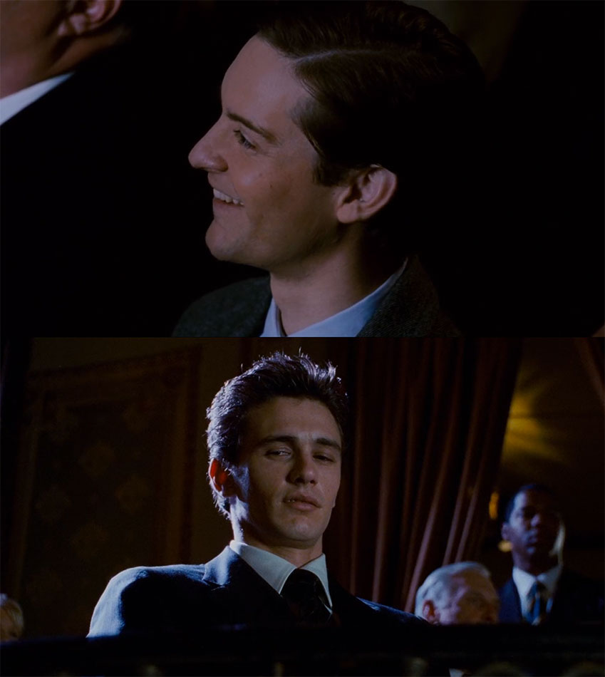 James Franco Staring at Tobey Maguire. 