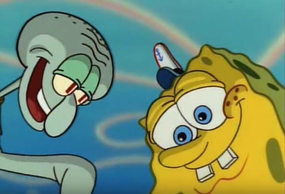 SpongeBob and squidward meme template