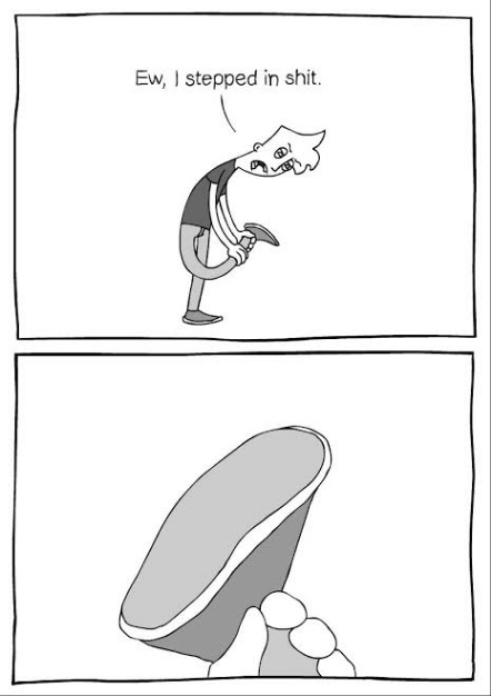 i stepped on shit meme template