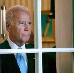 Joe Biden looking from window meme template