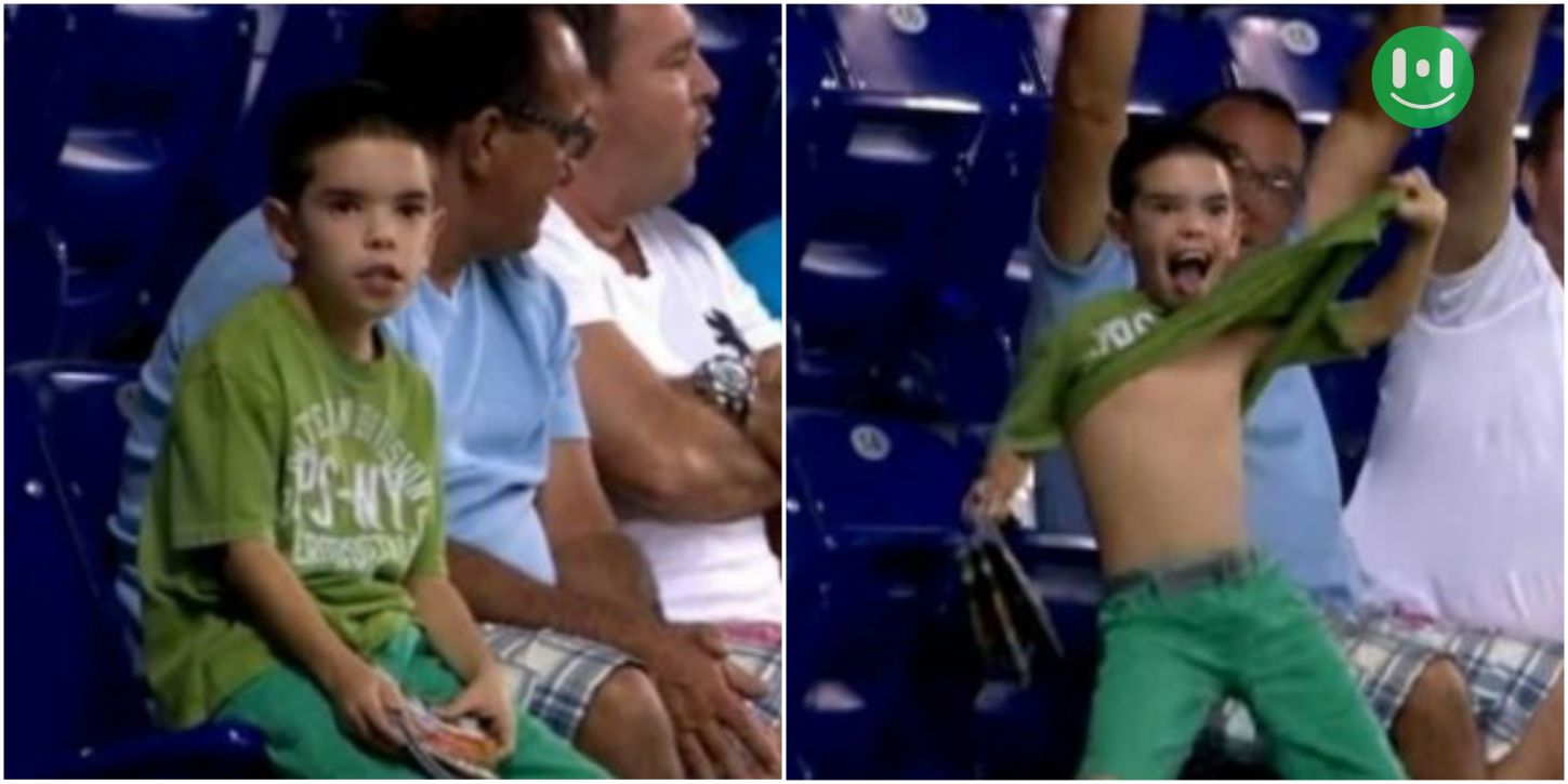 kid celebrating in a match