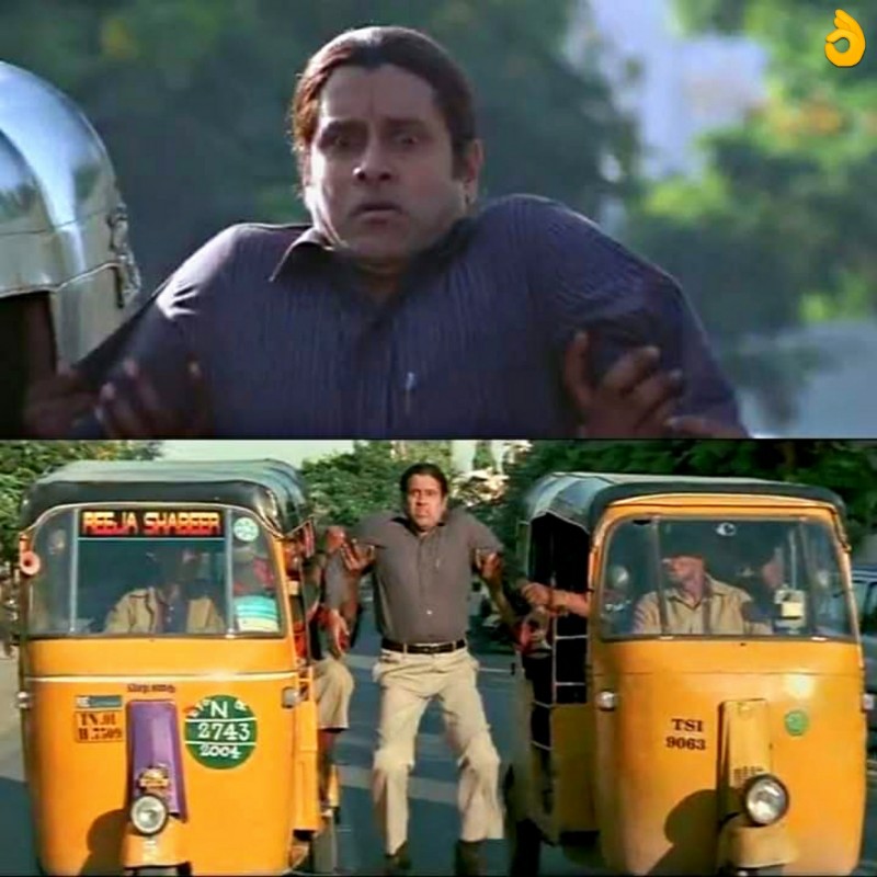 ambi hanging between two riksha meme template