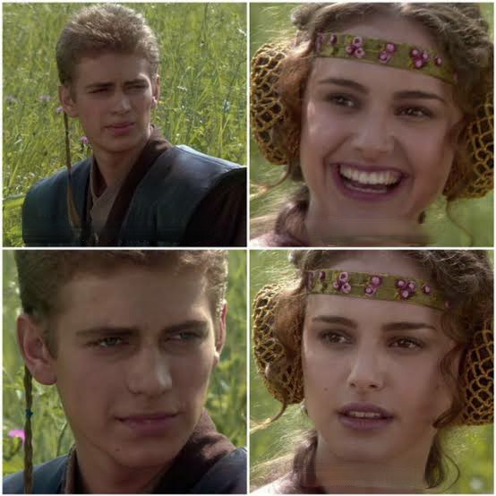Anakin and padme for the better meme template